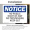 Signmission No Public Right-Of-Way No Trespassing Keep Out OSHA Notice Sign, Vinyl Decal, 10in W x 7in L, 2PK OS-2PACK-NS-D-710-L-14766 - alternate 4